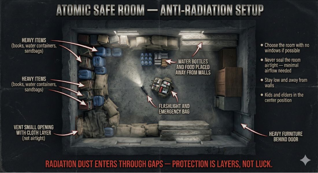 Atomic safe-room setup