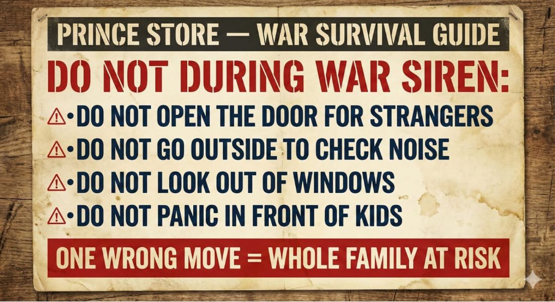 Do not during a war siren